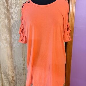 Agolde Coral Short Sleeve Top with Cut-Out Details